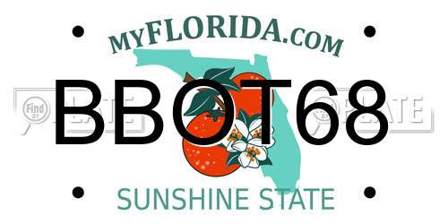 BBOT68 Florida License Plate