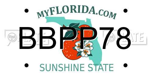 BBPP78 Florida License Plate