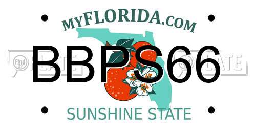 BBPS66 Florida License Plate