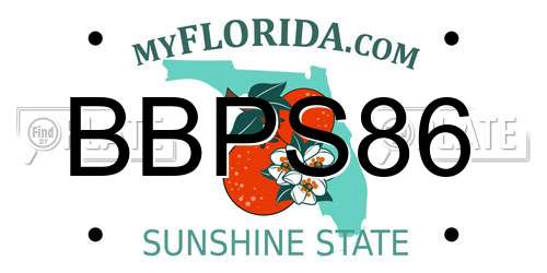 BBPS86 Florida License Plate