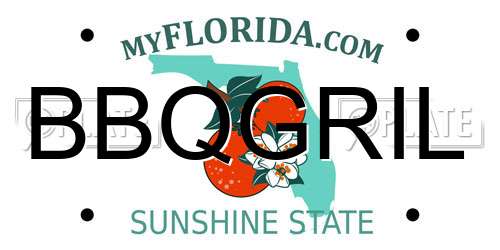 BBQGRIL Florida License Plate