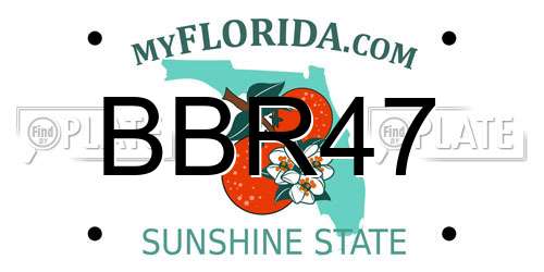 BBR47 Florida License Plate