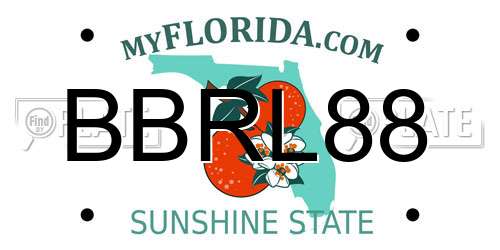 BBRL88 Florida License Plate