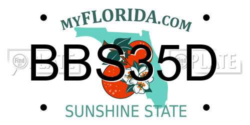 BBS35D Florida License Plate