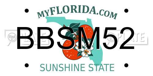 BBSM52 Florida License Plate