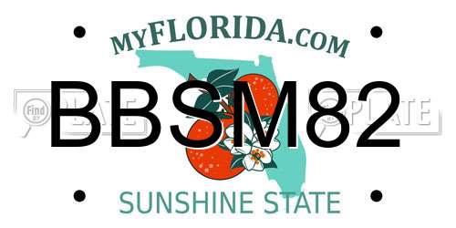 BBSM82 Florida License Plate