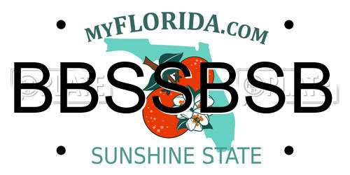 BBSSBSB Florida License Plate