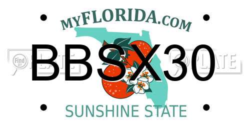 BBSX30 Florida License Plate