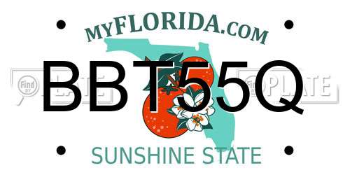 BBT55Q Florida License Plate