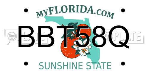 BBT58Q Florida License Plate