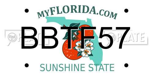 BBTF57 Florida License Plate