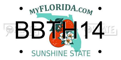 BBTH14 Florida License Plate