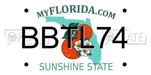BBTL74 Florida License Plate