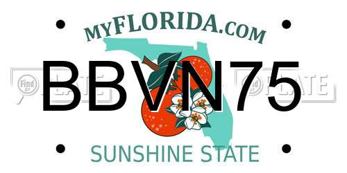 BBVN75 Florida License Plate