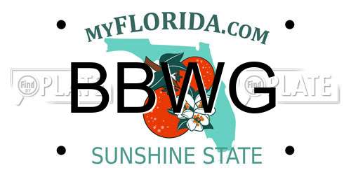 BBWG Florida License Plate