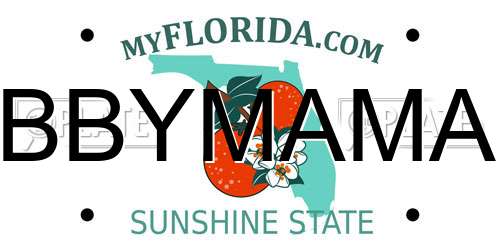BBYMAMA Florida License Plate