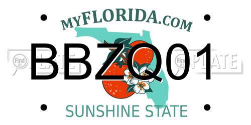 BBZQ01 Florida License Plate