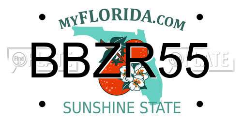 BBZR55 Florida License Plate