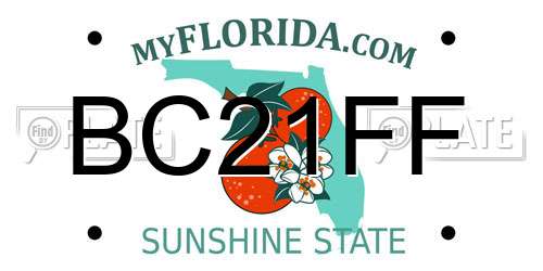 BC21FF Florida License Plate