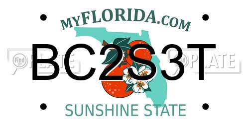 BC2S3T Florida License Plate