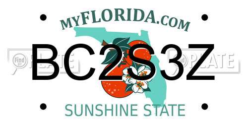BC2S3Z Florida License Plate