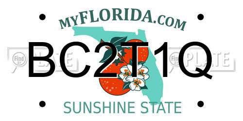 BC2T1Q Florida License Plate