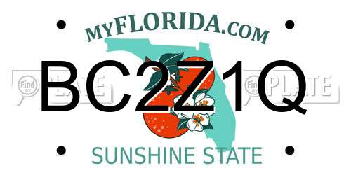 BC2Z1Q Florida License Plate
