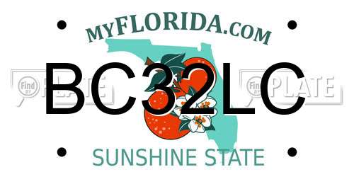 BC32LC Florida License Plate