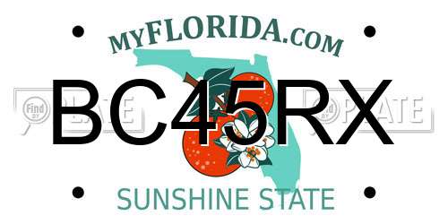 BC45RX Florida License Plate