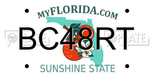 BC48RT Florida License Plate