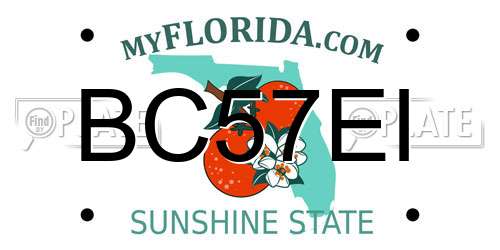 BC57EI Florida License Plate