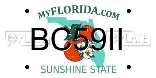 BC59II Florida License Plate