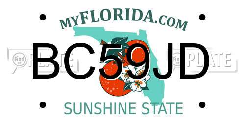 BC59JD Florida License Plate