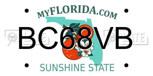 BC68VB Florida License Plate