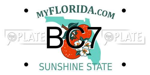 BC7 Florida License Plate