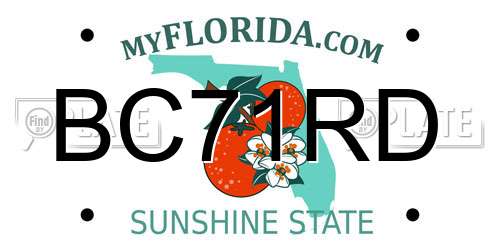 BC71RD Florida License Plate