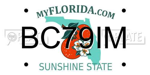 BC79IM Florida License Plate
