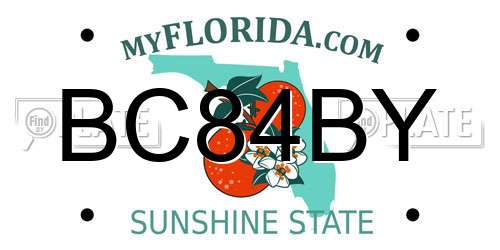 BC84BY Florida License Plate