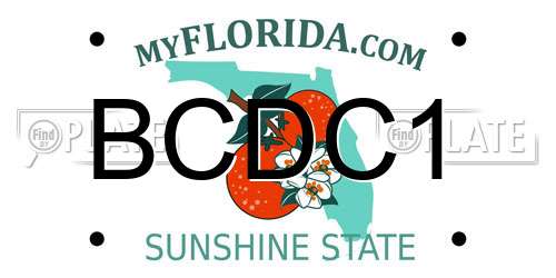 BCDC1 Florida License Plate