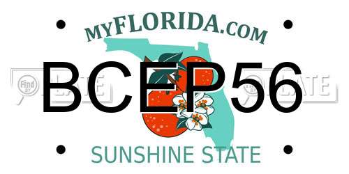 BCEP56 Florida License Plate