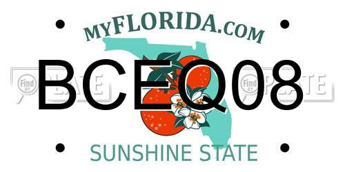 BCEQ08 Florida License Plate