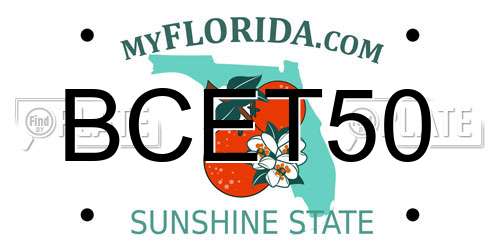 BCET50 Florida License Plate