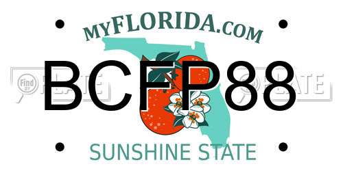 BCFP88 Florida License Plate