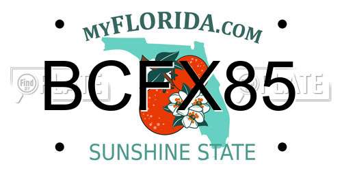 BCFX85 Florida License Plate