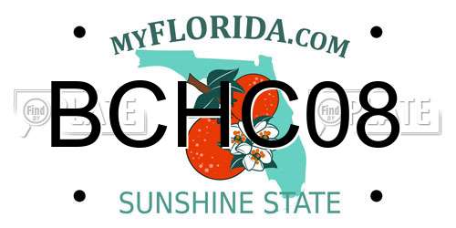BCHC08 Florida License Plate