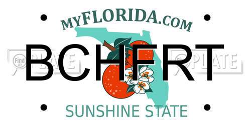 BCHFRT Florida License Plate
