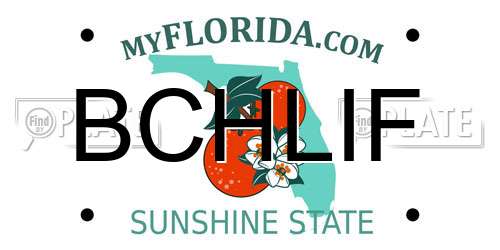 BCHLIF Florida License Plate