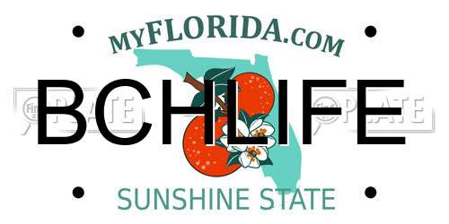 BCHLIFE Florida License Plate