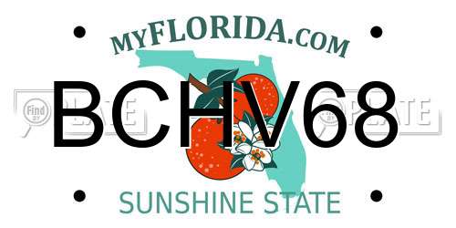 BCHV68 Florida License Plate