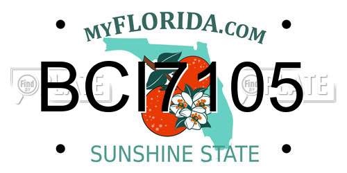 BCI7105 Florida License Plate